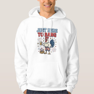 Rolig Patriotisk Tupp Fyrverkeri Öl Tröja Desig Hoodie