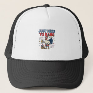 Rolig Patriotisk Tupp Fyrverkeri Öl Tröja Desig Keps