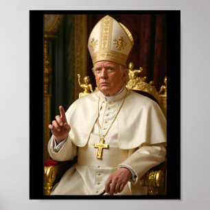 Rolig påve Trump President Trump vill vara futuris Poster