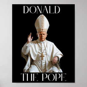 Rolig Påve Trump Trump Vatikanen Kristna Retro Chu Poster