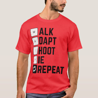 Rolig PC-spelare Datornörd WASD Spelande tjej T Shirt