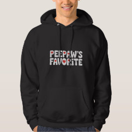 Rolig Peepaws favoritordspråk Farfar Familj Söt Hoodie