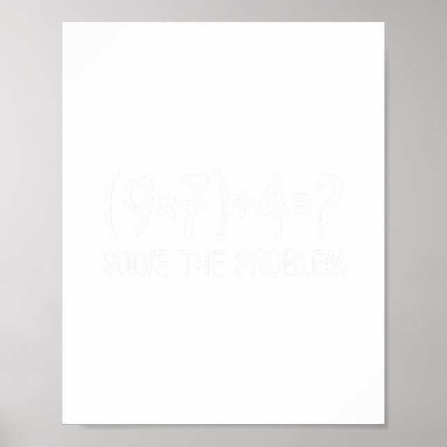 Rolig Pemdas Grundläggande Matematiklärare Brainro Poster (Framsidan)