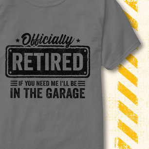 Rolig Pension Äntligen Pensionerad Garage Bilar T Shirt