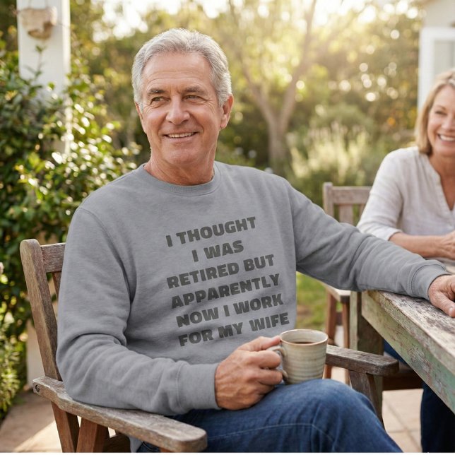 Rolig Pension Pensionär Humor Make Hustru Lång Ärmad Tröja (Skapare uppladdad)