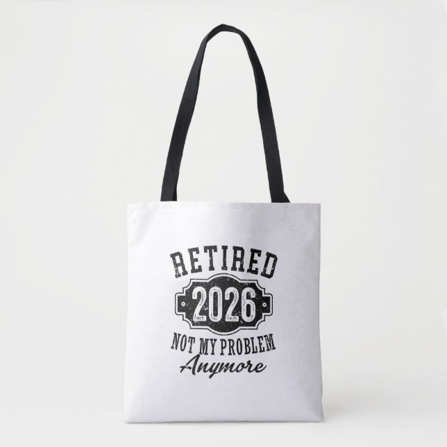 Rolig Pension , Pensionerad 2026 Present Tygkasse (Framsida)