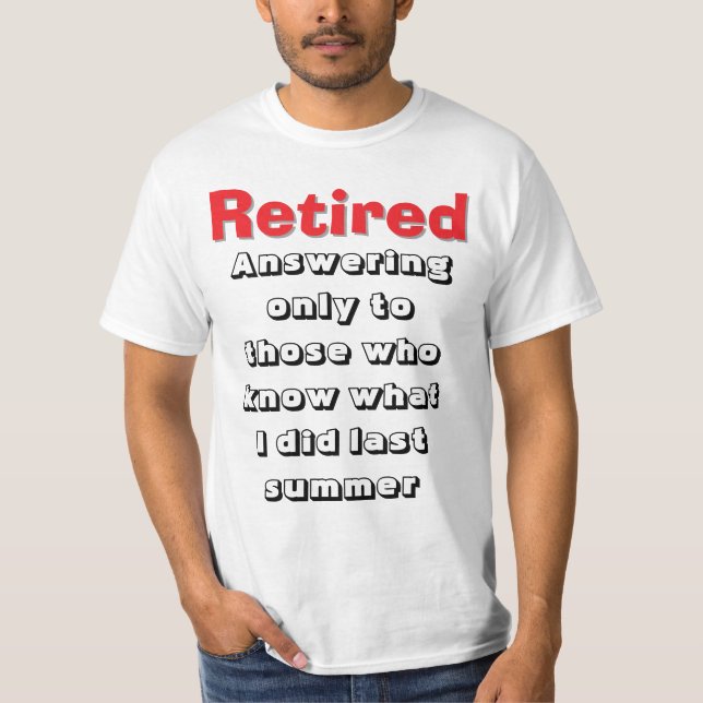 rolig pension t shirt (Framsida)