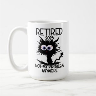 Rolig Pensionerad 2025 Inte Mitt Problem Längre, P Kaffemugg