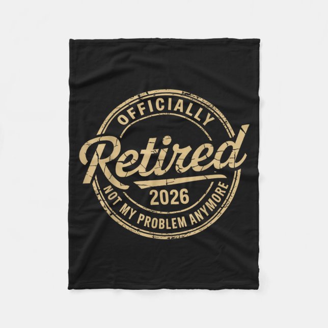 Rolig Pensionerad 2026 Inte Mitt Problem Mer Pensi Fleecefilt (Framsidan)