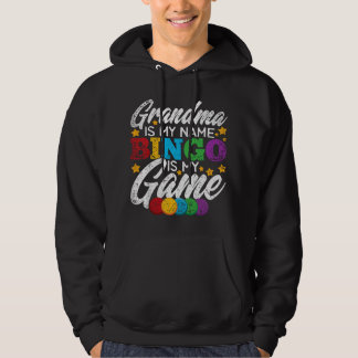Rolig Pensionerad Bingo Spelare Mormor Bingo Vinna Hoodie
