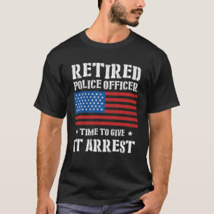 Rolig pensionerad polispatriotgåva t shirt