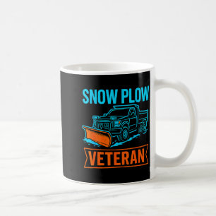 Rolig Pensionerad Snöplog Veteran Vinter Röjning H Kaffemugg