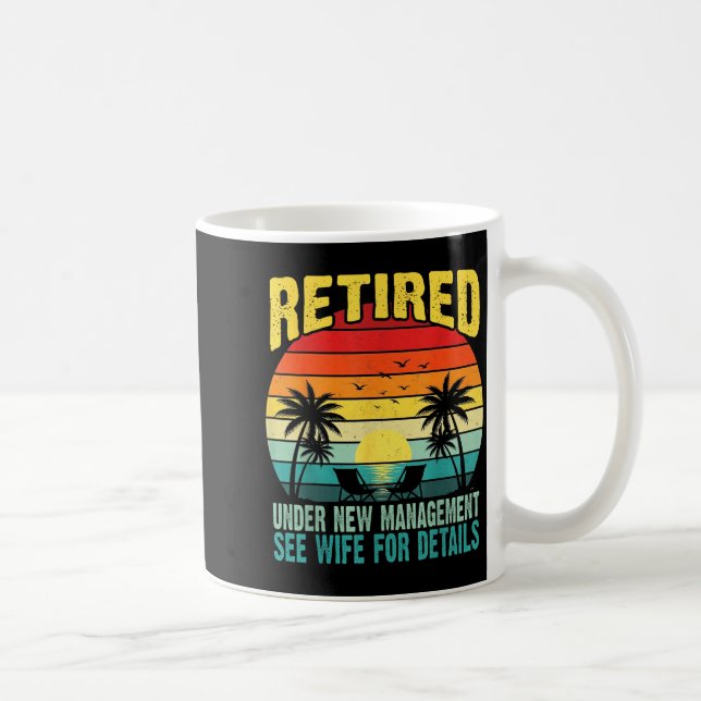Rolig Pensionerad Under Ny Ledning Se Hustru För D Kaffemugg (Höger)