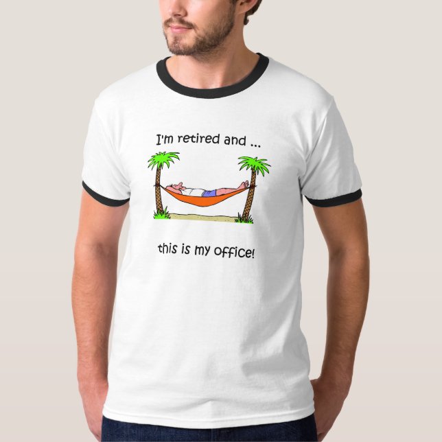 Rolig pensionhumor t-shirt (Framsida)