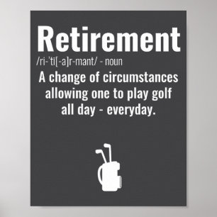 Rolig pensionscitat för golf Pensionerade golfare  Poster