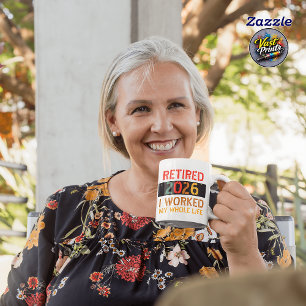 Rolig pensionscustom Års vintage-citat Kaffemugg