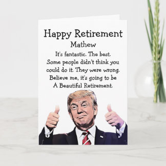 Rolig pensionskort för Trump – MAGA-politisk humor Kort