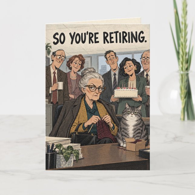 Rolig pensionskort | Knitty Gritty Mormor Humo Kort (Framsida)