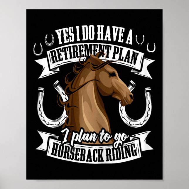 Rolig pensionsplan för häst ridning Equestrian  Poster (Framsidan)
