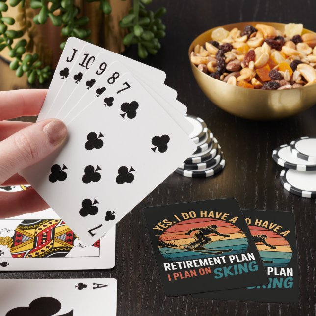 Rolig pensionsplan Skidåka går i pension Casinokort (På plats)