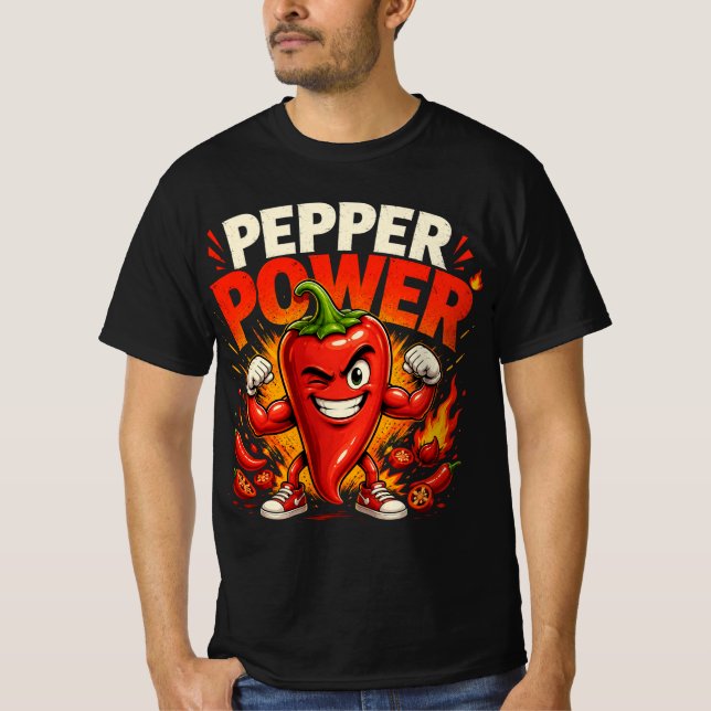 Rolig Peppar Kraftig Kryddig Peppar T-Shirt (Framsida)