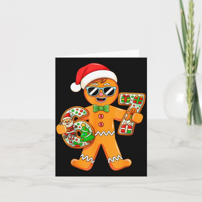 Rolig Pepparkaka Sex Sju 67 Pepparkaksman Jul Kort (Framsida)