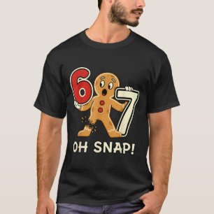 Rolig pepparkaksgubbe 67 Sex Sju För Vuxna Barn T Shirt