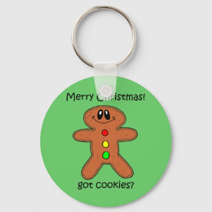 Rolig pepparkaksgubbejul nyckelring
