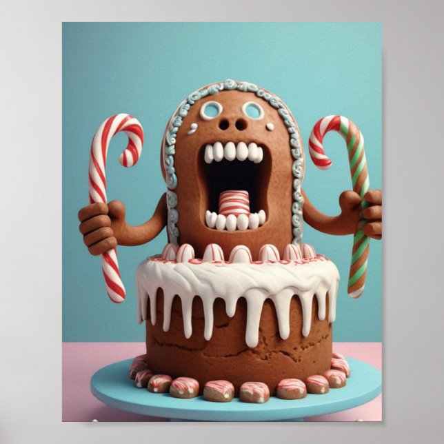 Rolig pepparkakskunst – Söt julgodis  Poster (Framsidan)