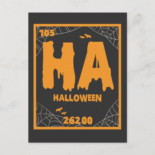 Rolig Periodisk Tabell för Halloween-kemi Present Vykort (Framsida)