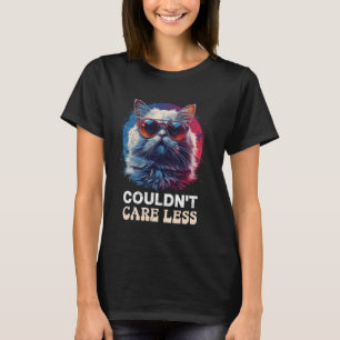 Rolig Persisk Katt KUNDE INTE BRY SIG MINDRE Cool T Shirt