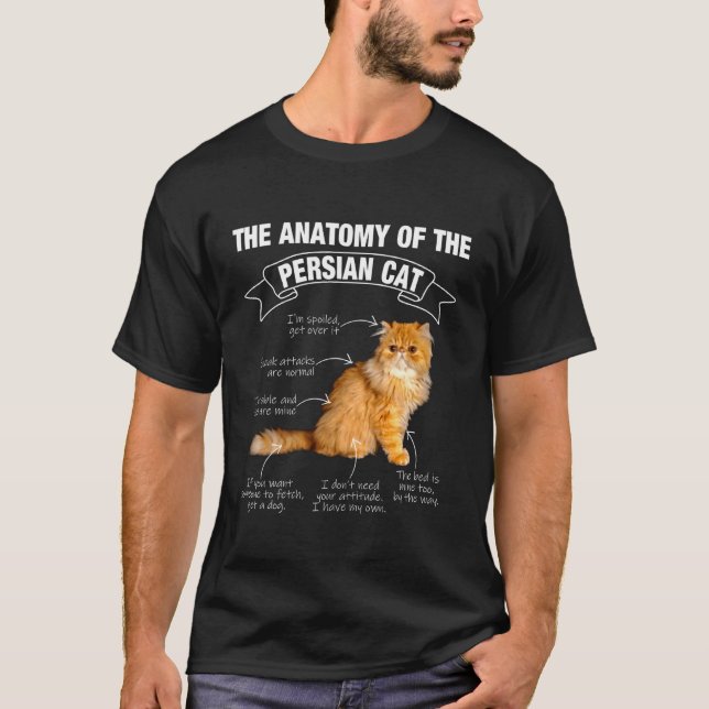 Rolig persisk kattmamma pappmeow t shirt (Framsida)