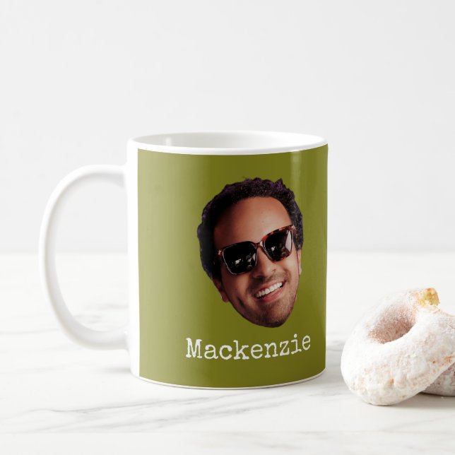 Rolig Personlig Ansiktsfoto Kaffemugg (Med munk)