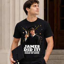 Rolig Personlig Avslutningsfest Anpassad Foto T Shirt