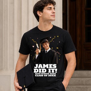 Rolig Personlig Avslutningsfest Anpassad Foto T Shirt