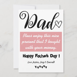 rolig personlig bästa pappa, glad fars dag julkort