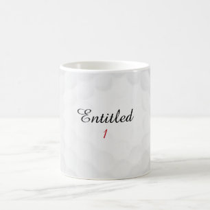 Rolig Personlig Beviljad 1 Initial Golf Namn Kaffemugg