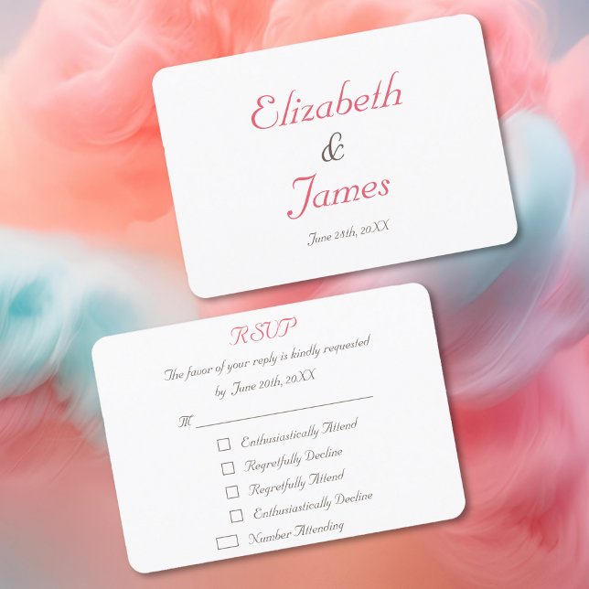 Rolig Personlig Bröllops-RSVP Inbjudan Kort (Funny Personalized Wedding RSVP Invitation Card)