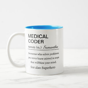 Rolig Personlig Definition av Medicinsk Kodare Två-Tonad Mugg