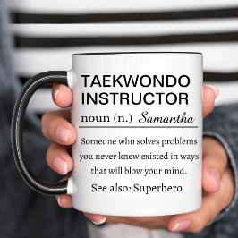 Rolig Personlig Definition Av Taekwondo Instruktör Mugg