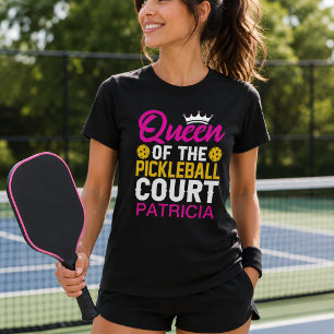 Rolig Personlig Drottning på Pickleballplanen T Shirt