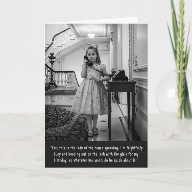 Rolig personlig Flicka Födelsedag Kort (Framsida)