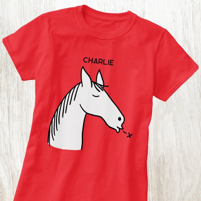 Rolig Personlig Häst T Shirt (Skapare uppladdad)