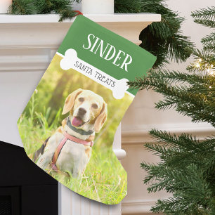 Rolig Personlig Hund Foto Liten Julstrumpa
