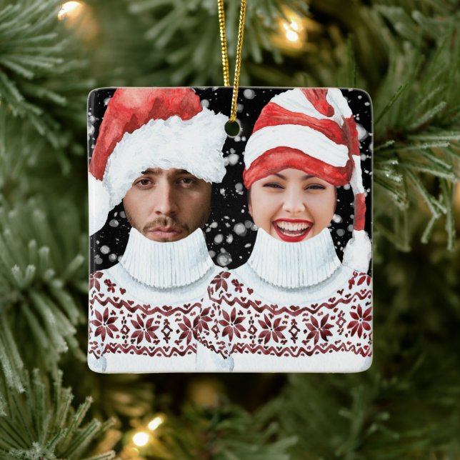 Rolig Personlig Julbild Julgransprydnad Keramik (Träd)