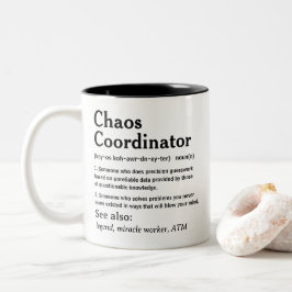 Rolig Personlig Kaoskoordinator Definition Två-Tonad Mugg