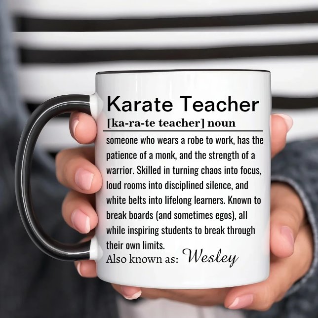 Rolig Personlig Karatelärare Definition Mugg (Skapare uppladdad)