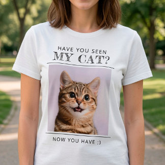 Rolig Personlig Kattälskare Foto T Shirt
