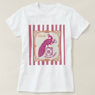 Rolig Personlig Mahjong Fågel Bam Drottning Rosa T Shirt