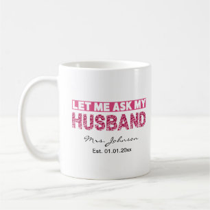 Rolig personlig nygift brud eller fru  kaffemugg